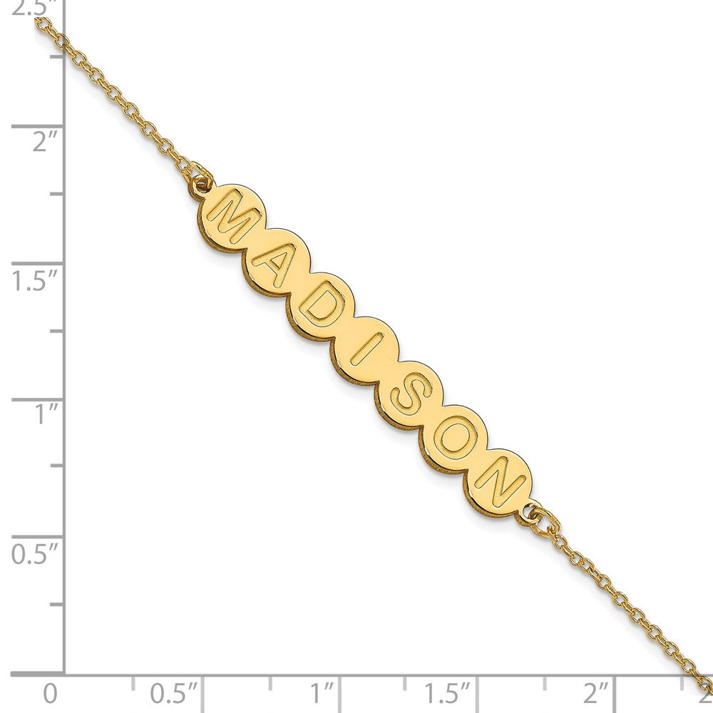 Sterling Silver/Gold-plated 7 Letter Bubble Bracelet