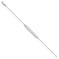 14k White Gold 7 Letter Bubble Bracelet