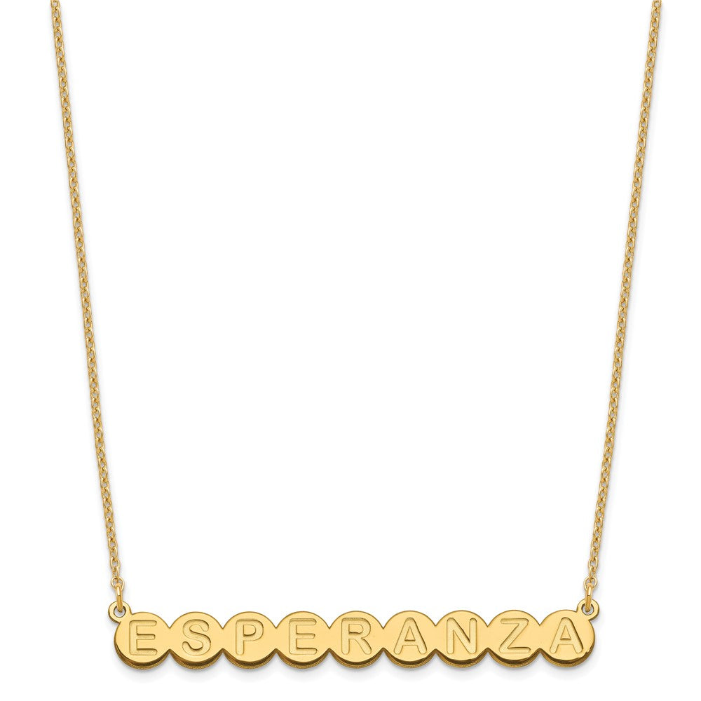 Sterling Silver/Gold-plated 9 Letter Bubble Necklace