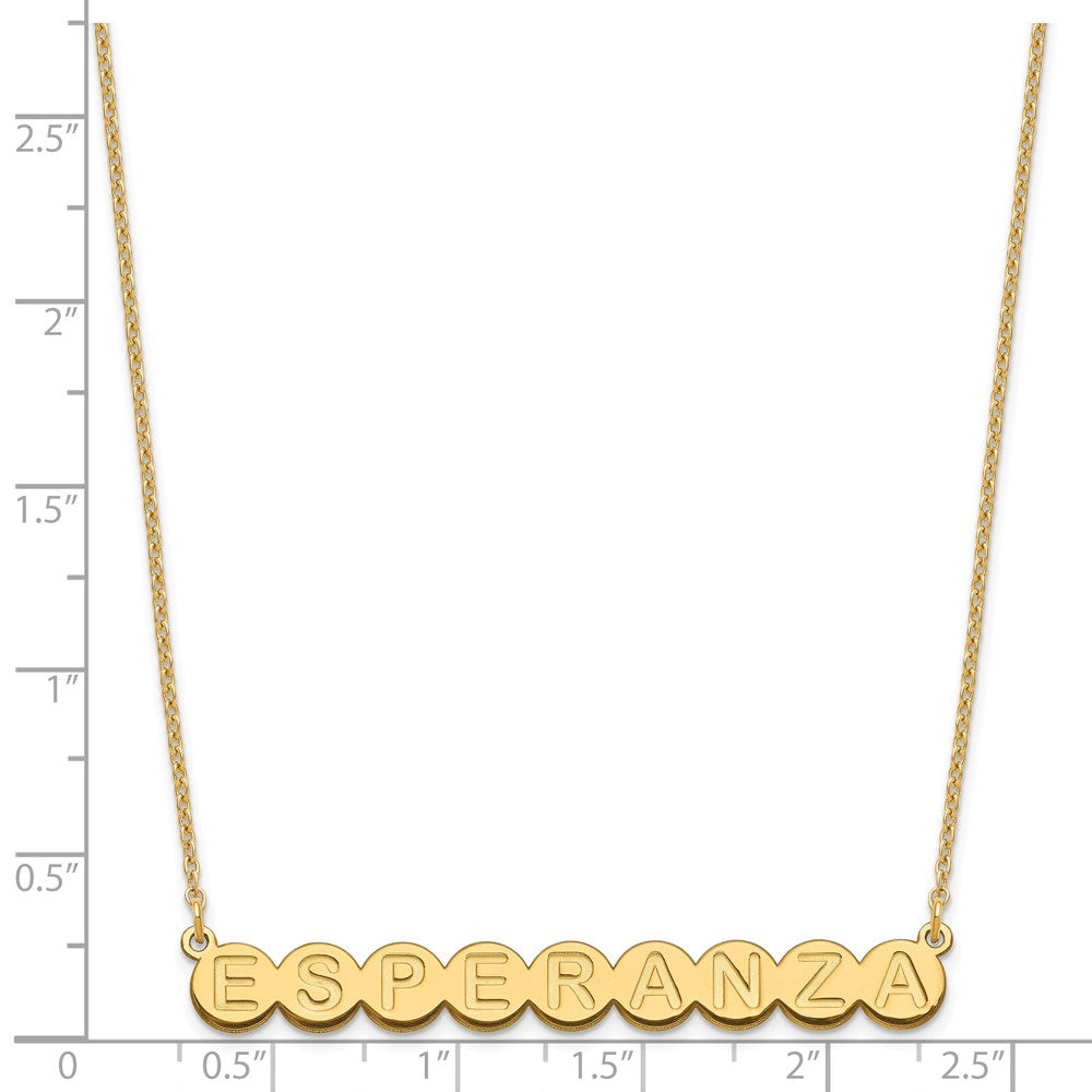 Sterling Silver/Gold-plated 9 Letter Bubble Necklace