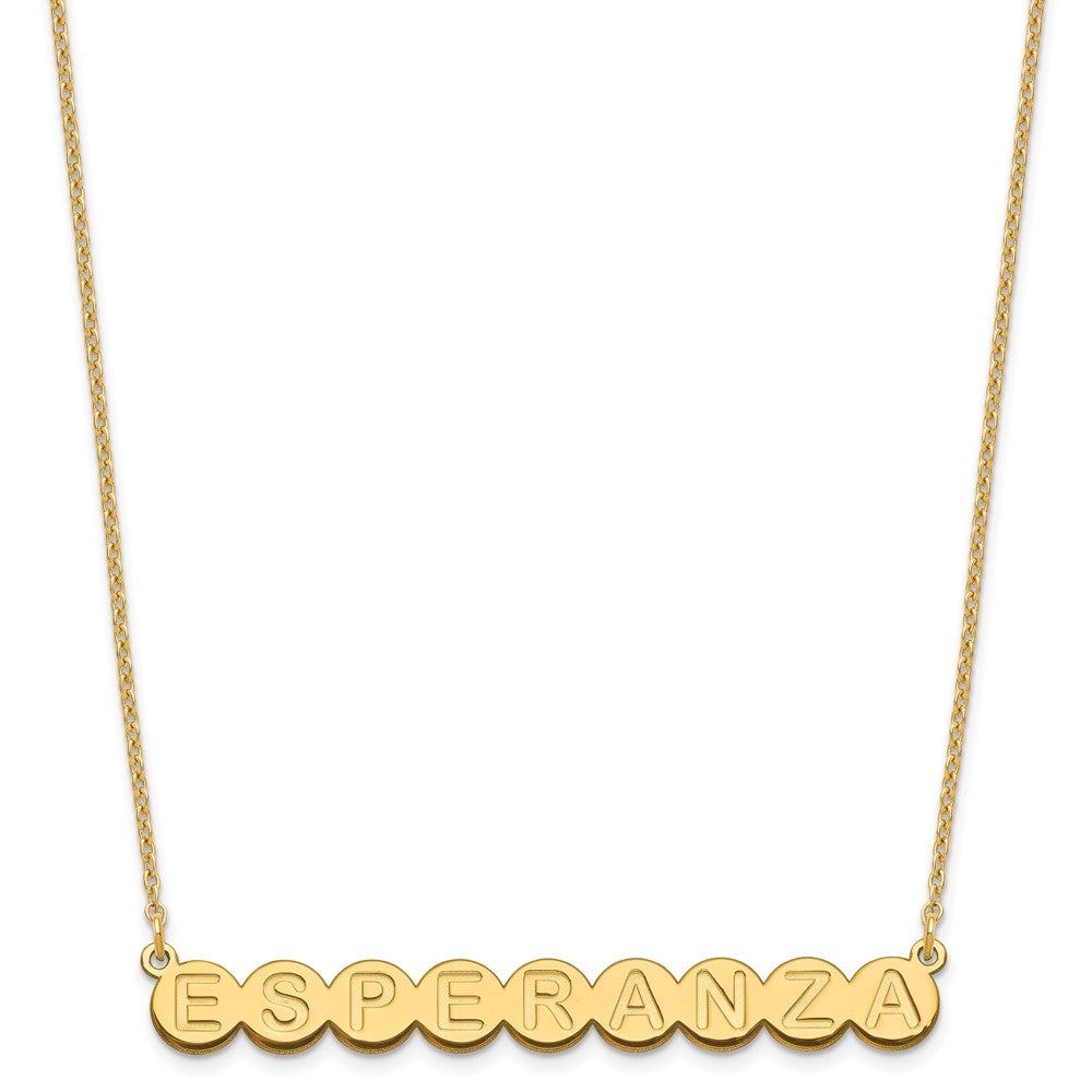 Sterling Silver/Gold-plated 9 Letter Bubble Necklace