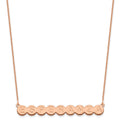 14k Rose Gold 9 Letter Bubble Necklace