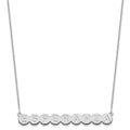10k White Gold 9 Letter Bubble Necklace