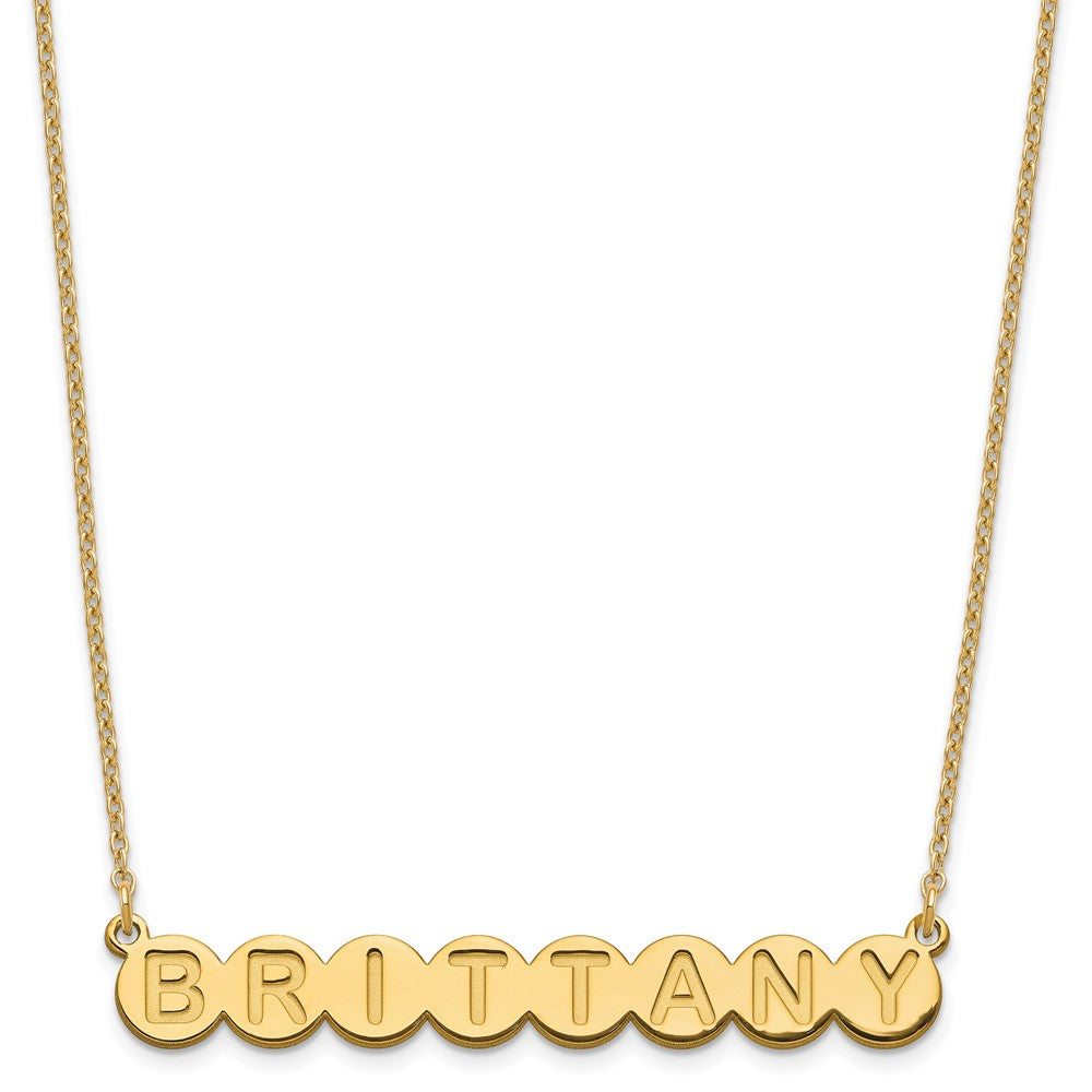 Sterling Silver/Gold-plated 8 Letter Bubble Necklace