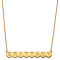 Sterling Silver/Gold-plated 8 Letter Bubble Necklace