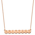 14k Rose Gold 8 Letter Bubble Necklace