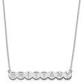 Sterling Silver/Rhodium-plated 8 Letter Bubble Necklace