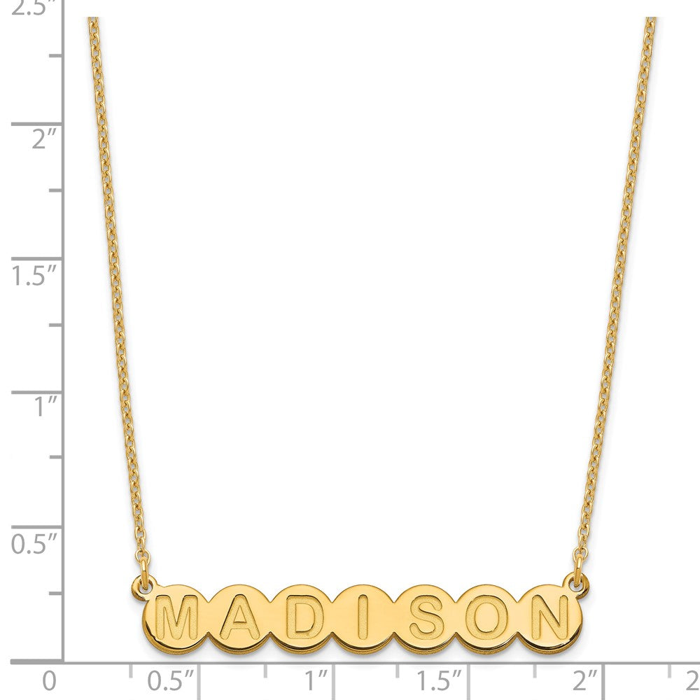 Sterling Silver/Gold-plated 7 Letter Bubble Necklace