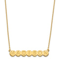 Sterling Silver/Gold-plated 7 Letter Bubble Necklace