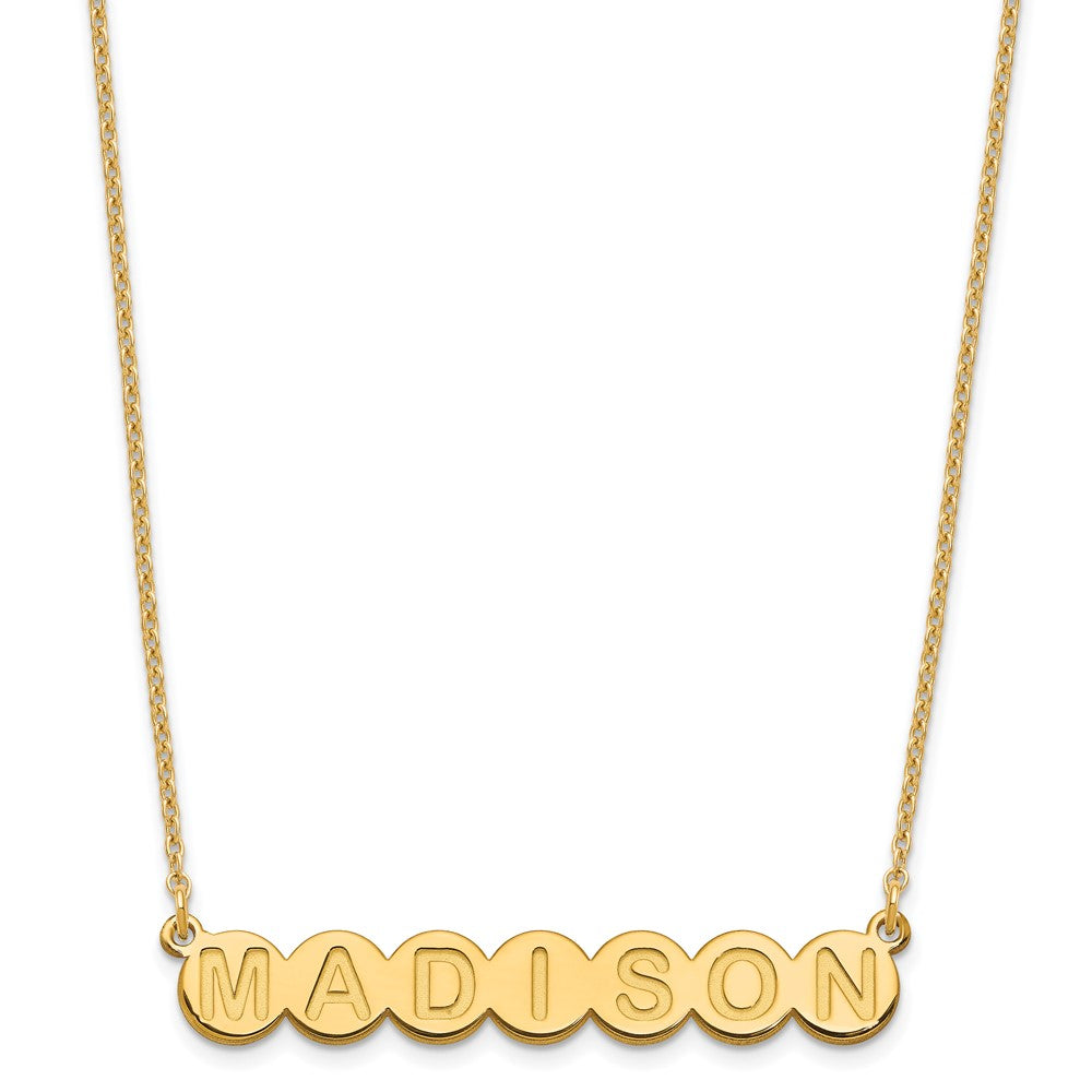 Sterling Silver/Gold-plated 7 Letter Bubble Necklace