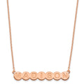 Sterling Silver/Rose-plated 7 Letter Bubble Necklace