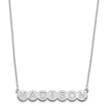 Sterling Silver/Rhodium-plated 7 Letter Bubble Necklace