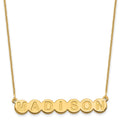 14k Yellow Gold 7 Letter Bubble Necklace