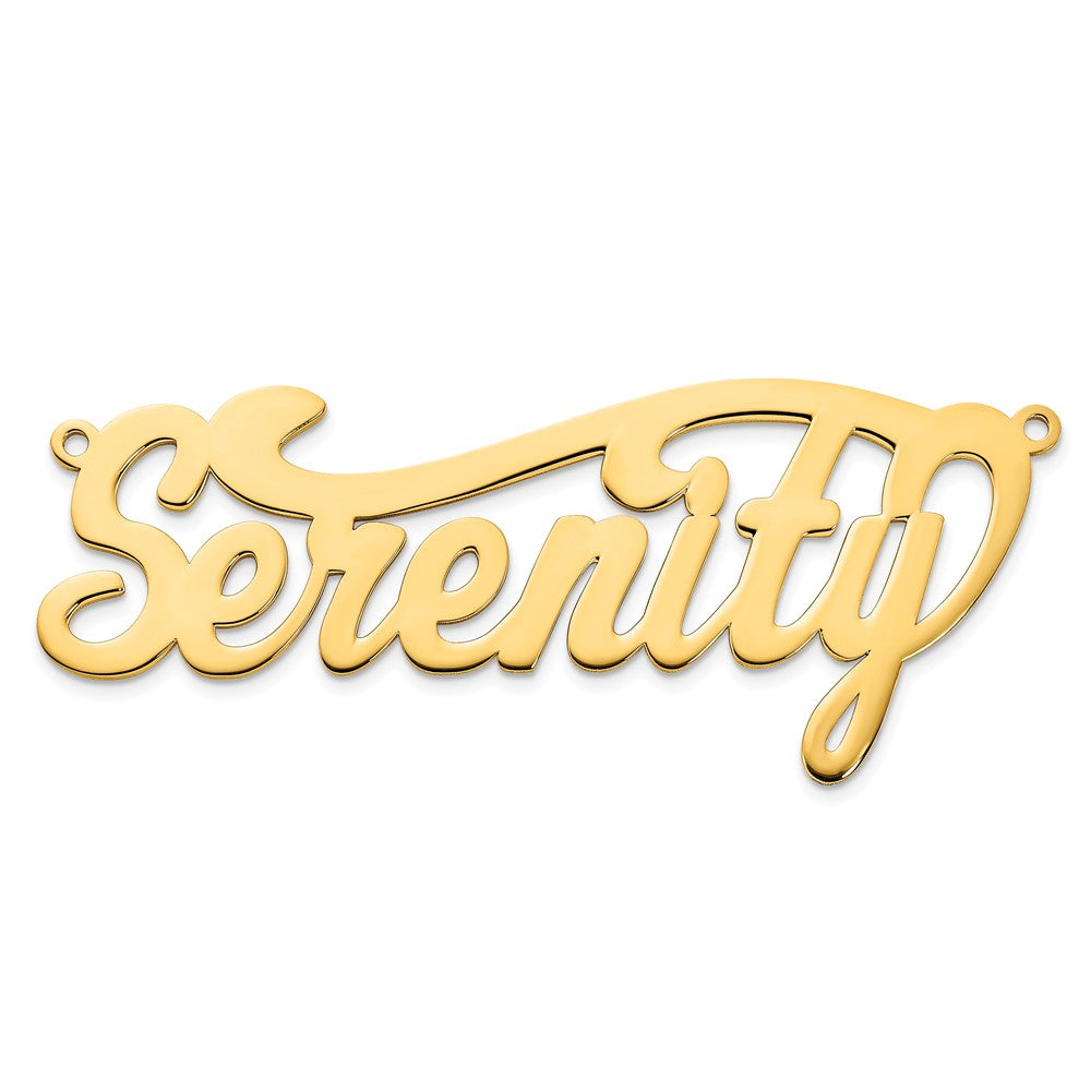 14k Yellow Gold Polished Name Plate