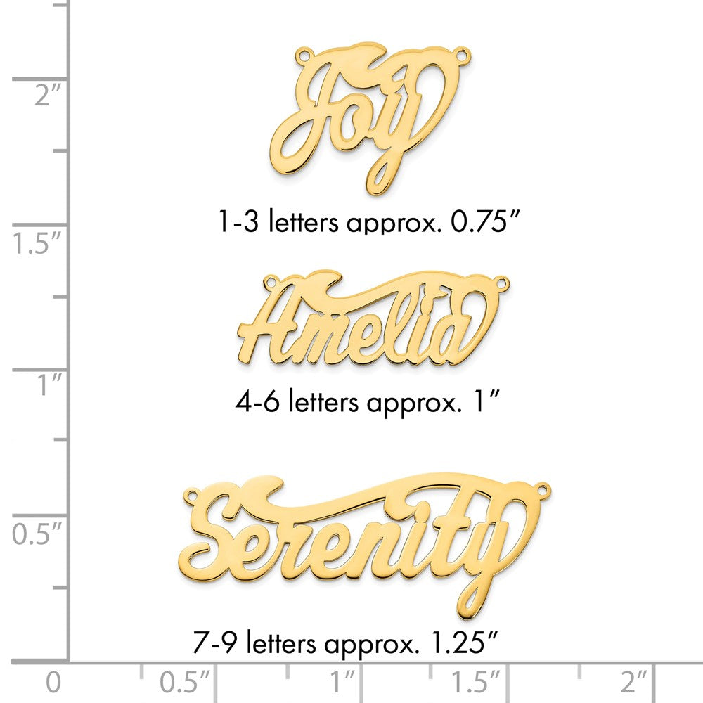 Sterling Silver/Gold-plated Polished Name Plate