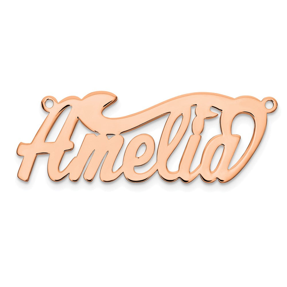 14k Rose Polished Name Plate