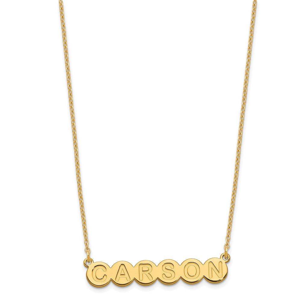 Sterling Silver/Gold-plated 6 Letter Bubble Necklace