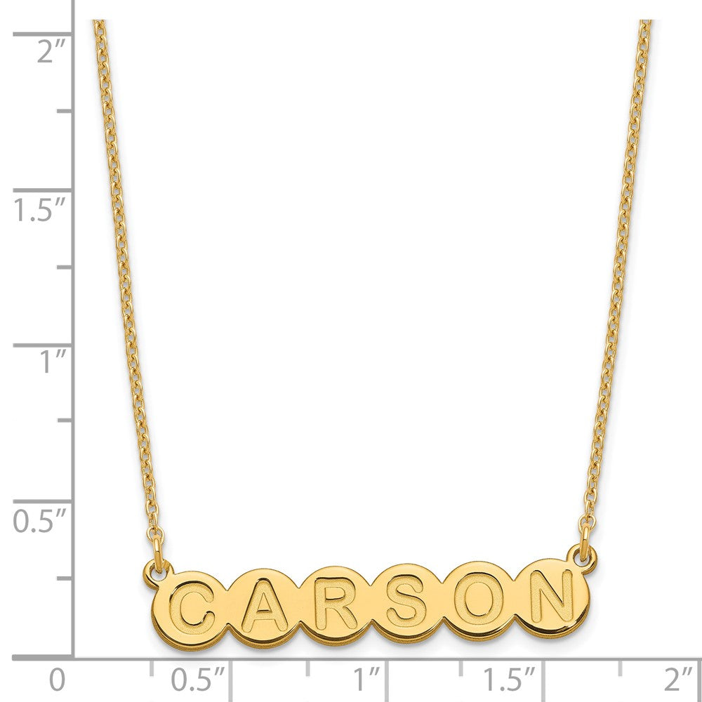 Sterling Silver/Gold-plated 6 Letter Bubble Necklace