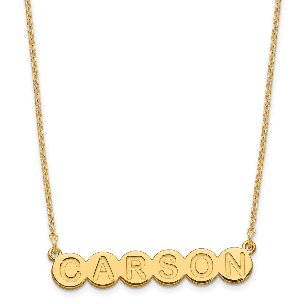 Sterling Silver/Gold-plated 6 Letter Bubble Necklace