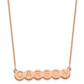 14k Rose Gold 6 Letter Bubble Necklace