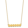 14k Yellow Gold 6 Letter Bubble Necklace