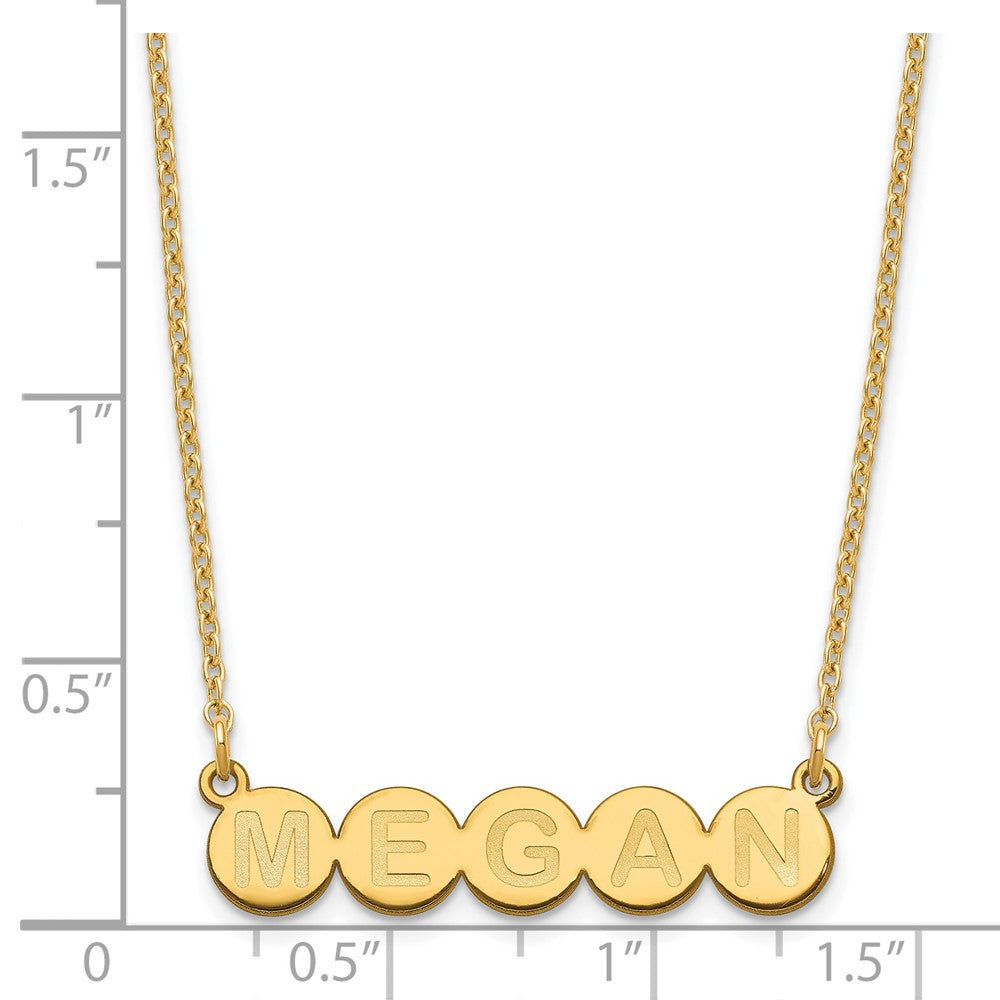 Sterling Silver/Gold-plated 5 Letter Bubble Necklace