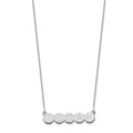 14k White Gold 5 Letter Bubble Necklace