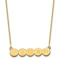 14k Yellow Gold 5 Letter Bubble Necklace