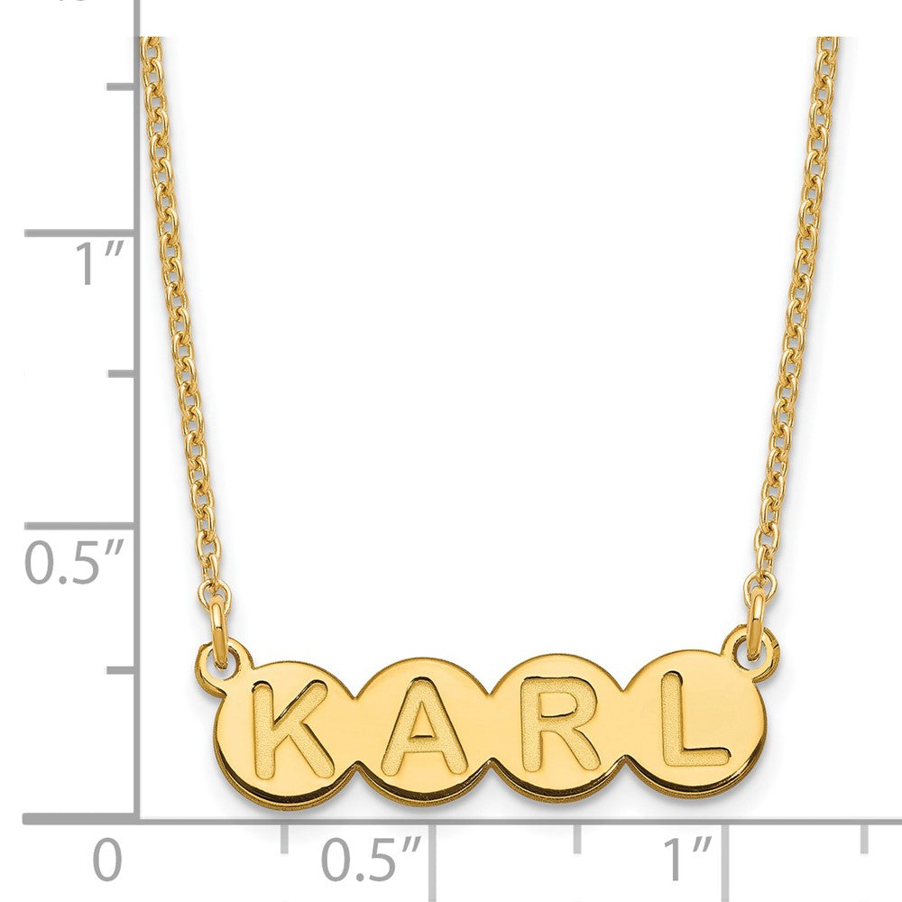 Sterling Silver/Gold-plated 4 Letter Bubble Necklace