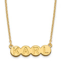 Sterling Silver/Gold-plated 4 Letter Bubble Necklace