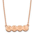 Sterling Silver/Rose-plated 4 Letter Bubble Necklace