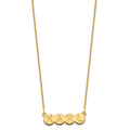14k Yellow Gold 4 Letter Bubble Necklace