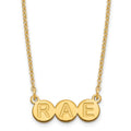 Sterling Silver/Gold-plated 3 Letter Bubble Necklace