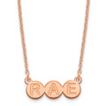 Sterling Silver/Rose-plated 3 Letter Bubble Necklace