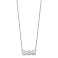 Sterling Silver/Rhodium-plated 3 Letter Bubble Necklace