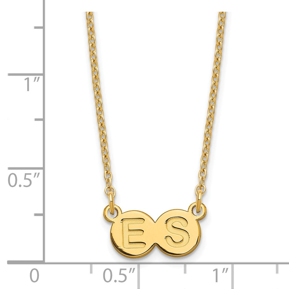 Sterling Silver/Gold-plated 2 Letter Bubble Necklace
