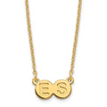 Sterling Silver/Gold-plated 2 Letter Bubble Necklace