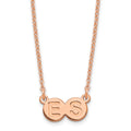 Sterling Silver/Rose-plated 2 Letter Bubble Necklace