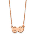 14k Rose Gold 2 Letter Bubble Necklace