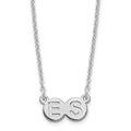Sterling Silver/Rhodium-plated 2 Letter Bubble Necklace