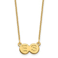 14k Yellow Gold 2 Letter Bubble Necklace