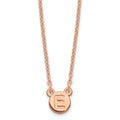 Sterling Silver/Rose-plated 1 Letter Bubble Necklace