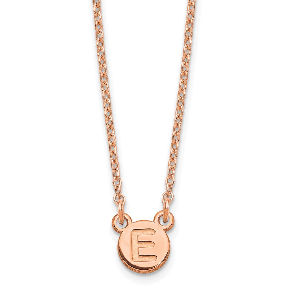 Sterling Silver/Rose-plated 1 Letter Bubble Necklace