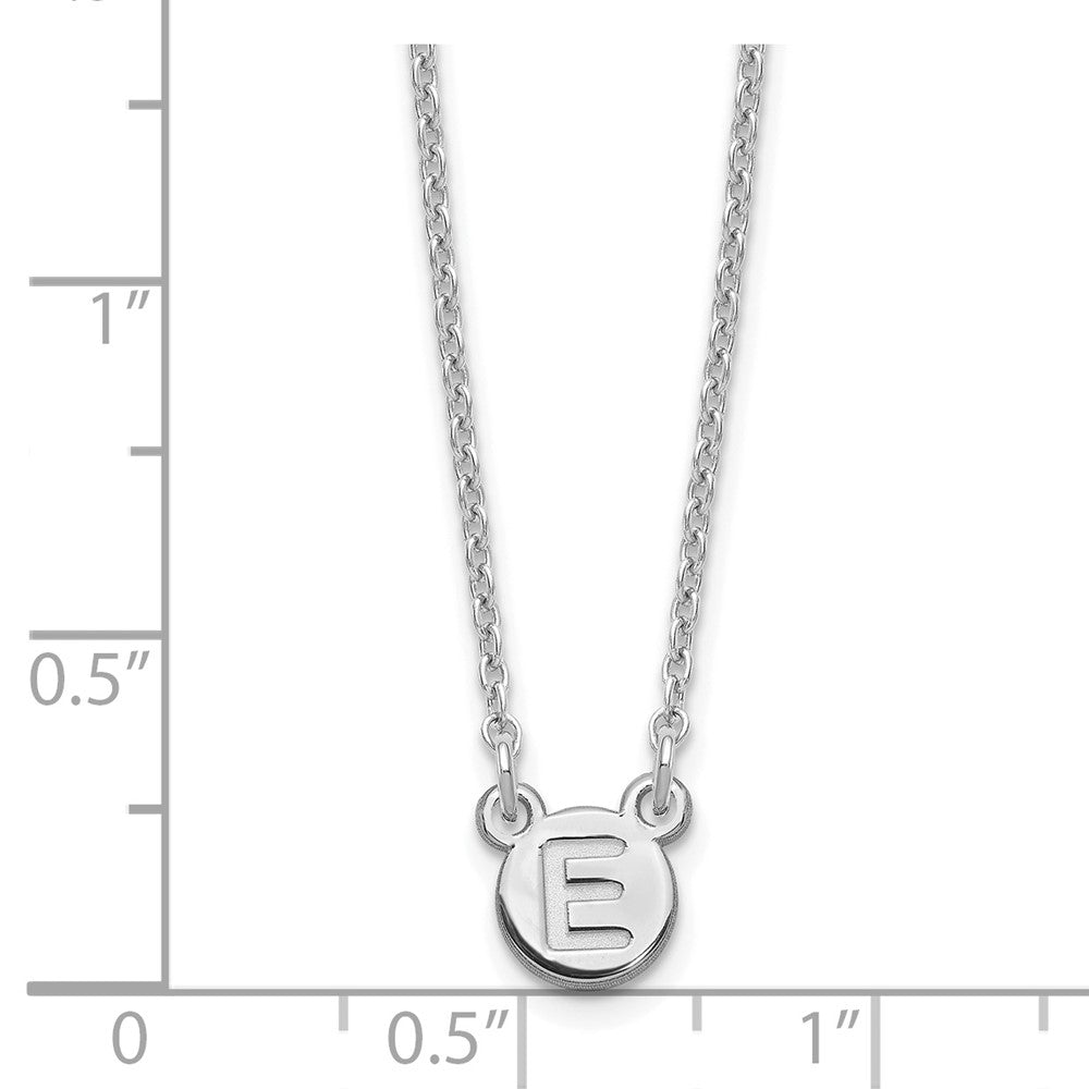 Sterling Silver/Rhodium-plated 1 Letter Bubble Necklace