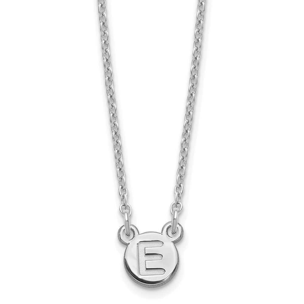 Sterling Silver/Rhodium-plated 1 Letter Bubble Necklace