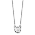 14k White Gold 1 Letter Bubble Necklace