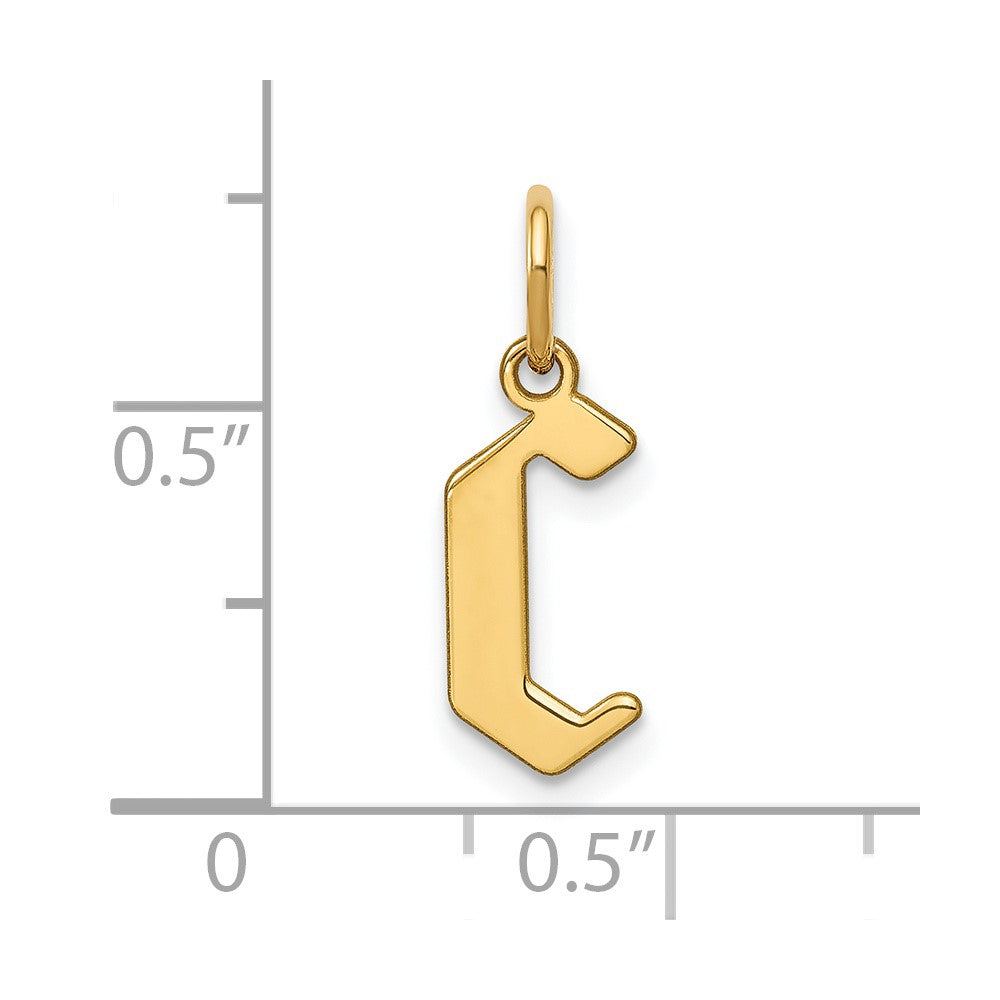 14ky Letter C Initial Pendant