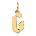 14KY Letter G Initial Pendant