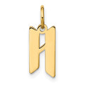 14KY Letter H Initial Pendant
