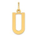 14ky Letter U Initial Pendant